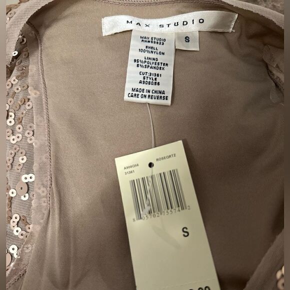 NWT Max Studio Sparkling Racerback Shift Dress - Picture 2 of 7